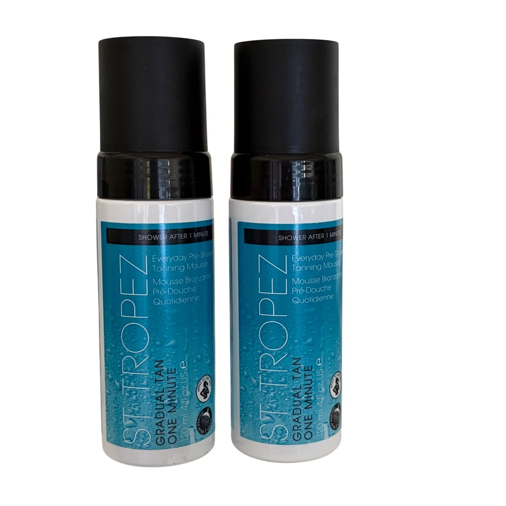 St. Tropez Gradual Tan One Minute Pre-Shower Tanning Mousse Lot of 2 New